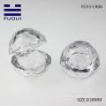 2015 acrylique en cristal transparent 38mm eos forme de boule boule à lèvres emballage de tube